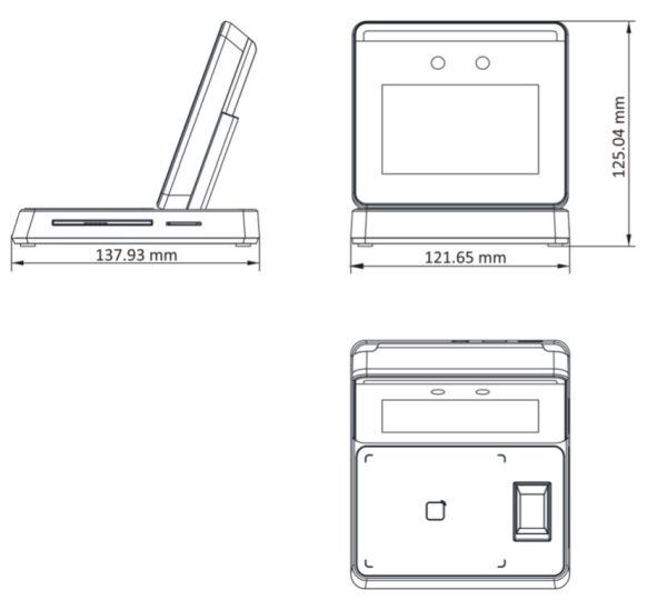 Настольный биометрический терминал HikVision DS-K1F600-D6E-F для сбора данных