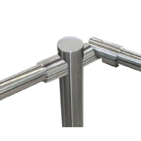 Патрубок поворотный хромированный PERCo BH02 0-11 для крепления поручней (в комплекте с крепежом)