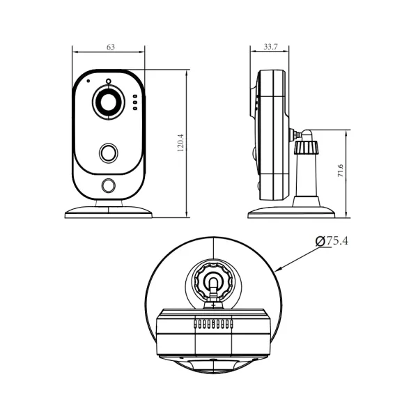 IP-видеокамера 2Мп RVi-1NCMW2028 (2.8) с облачным сервисом