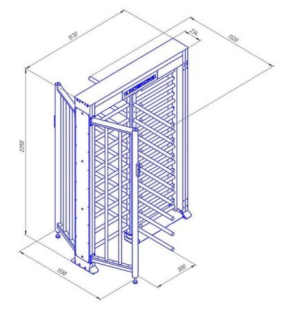 Турникет уличный полноростовой 4-х лопастной Ростов-Дон ПР1Л/4М2-У
