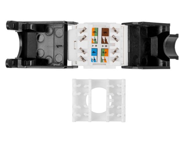 Модуль коммутационный ЛЮ-МКС-6.8К39.Би, тип Keystone 180°, UTP, кат.6, самозажимной