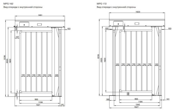 Моторизованная полноростовая калитка Magnetic MPG 172 (MPG172CA100), отдельностоящая