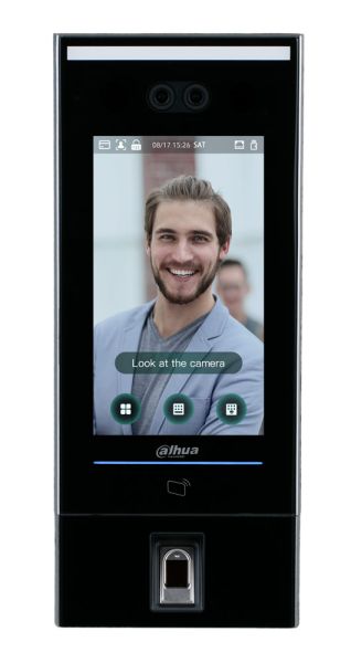 Биометрический терминал доступа AI Dahua DHI-ASI7214X с распознаванием лиц, отпечатков и УРВ