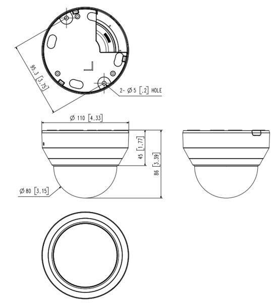 Купольная IP-видеокамера 2Мп Wisenet LND-6012R (2.8 мм) Купольная IP-видеокамера 2Мп Wisenet LND-6012R (2.8 мм)