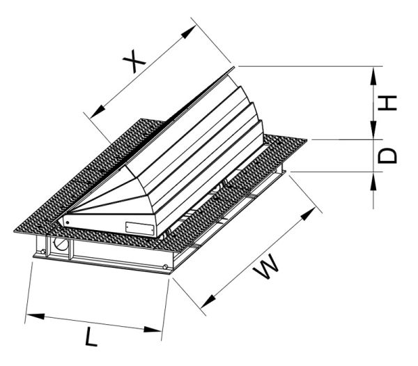 Блокиратор дорожный гидравлический RB 900 SHALLOW (RB-10P90-SHLW), длина 1000 мм