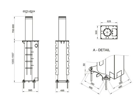Блокиратор автоматический выдвижной Came RBD 275H900, 3 болларда