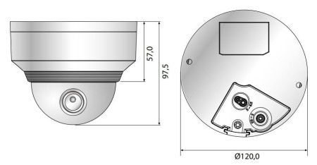 Антивандальная сетевая IP-видеокамера 5Мп Wisenet XNV-8030R (4.6мм)