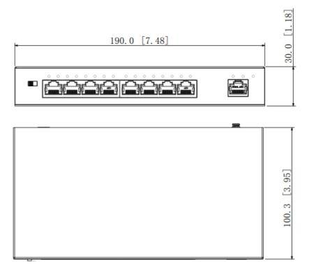 Неуправляемый POE коммутатор 9-портовый Dahua DH-PFS3009-8ET1GT-96