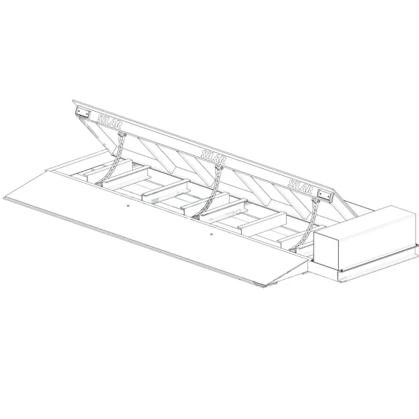 Дорожный блокиратор Silar ПЗП 2500ЭМН с боковым приводом, электромеханический накладной