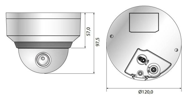 Антивандальная сетевая IP-видеокамера 5Мп Wisenet XNV-8040R (7мм)