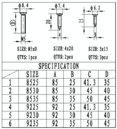 Механический замок узкопрофильный dormakaba 930 92/35/8 F=16 для ПВХ дверей