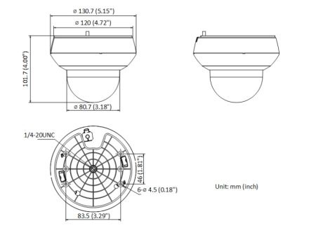 Скоростная поворотная IP-камера 4Мп HikVision DS-2DE2A404IW-DE3(C0)(S6) с ИК-подсветкой до 20м