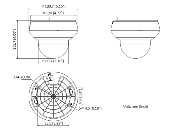 Скоростная поворотная IP-камера 4Мп HikVision DS-2DE2A404IW-DE3(C0)(S6) с ИК-подсветкой до 20м
