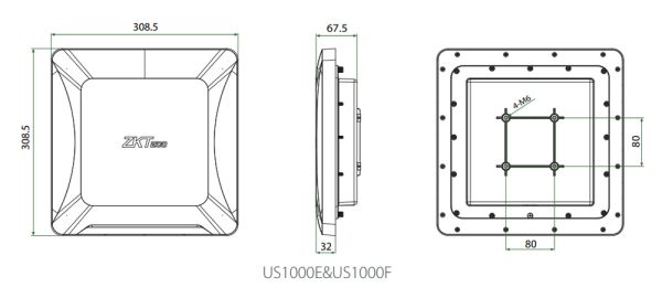Считыватель UHF дальнего действия ZKTeco US1000 со встроенным контроллером