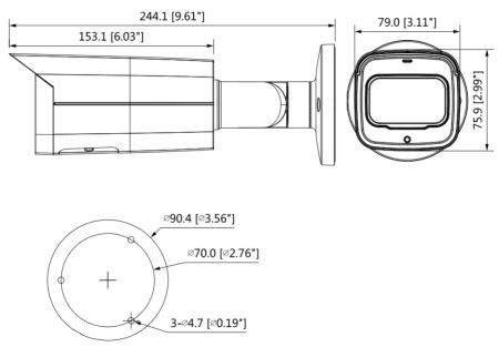 IP-видеокамера уличная 5Мп Dahua DH-IPC-HFW5541TP-ASE-0360B-S3 с искусственным интеллектом IP-видеокамера уличная 5Мп Dahua DH-IPC-HFW5541TP-ASE-0360B-S3 с искусственным интеллектом