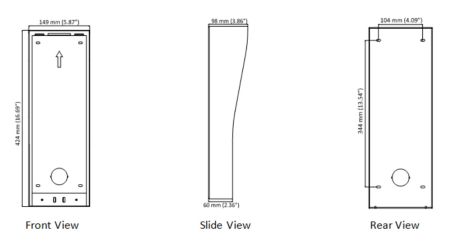 Монтажное основание HikVision DS-KAB13-D для накладной установки вызывных панелей