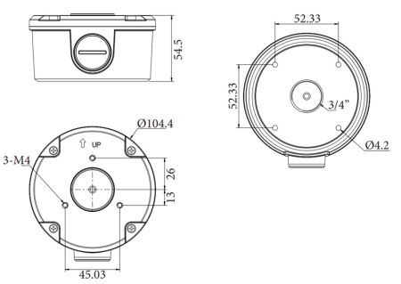Монтажная коробка RVi-2BMB-10 для видеокамеры Монтажная коробка RVi-2BMB-10 для видеокамеры