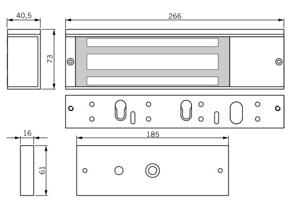 Электромагнитный замок dormakaba EM Comfort EMC 1200 ALH