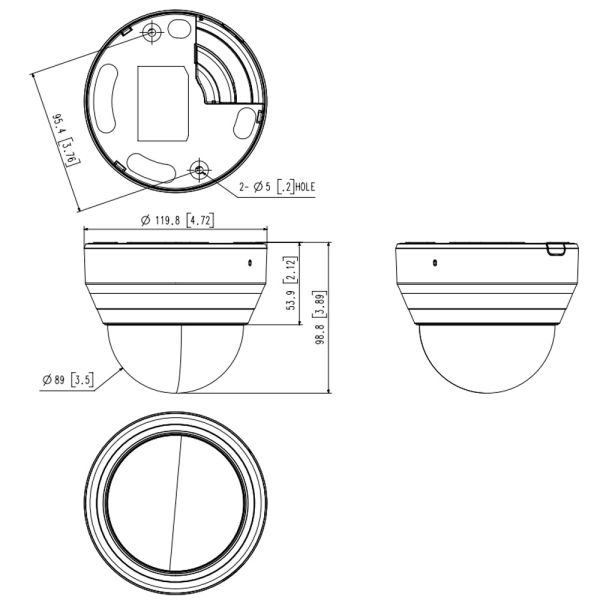 Купольная IP-видеокамера 2Мп Wisenet LND-6072R (3.2-10 мм) Купольная IP-видеокамера 2Мп Wisenet LND-6072R (3.2-10 мм)