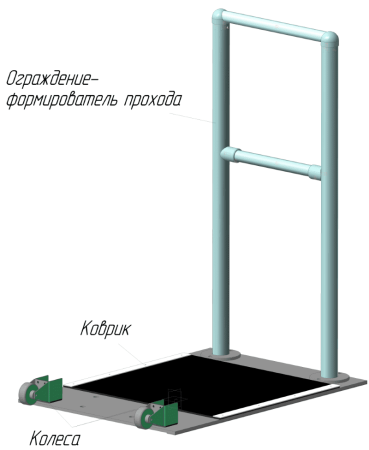 Подиум плоский Ростов-Дон ПП для турникетов Т83М (из окрашенной стали)