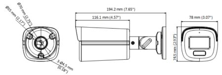 Уличная HD-TVI видеокамера 2Мп HikVision ColorVu DS-2CE12DF3T-FS (3.6 мм) с микрофоном (AoC)