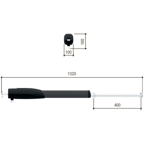 Привод 230 В линейный Came ATS30AGM для распашных ворот, самоблокирующийся, с концевыми выключателями, для створок до 3 м