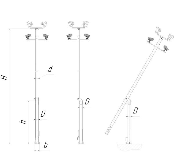 Складывающаяся опора для видеокамеры СООС-01-4