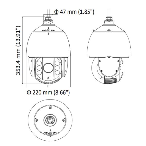 Уличная скоростная поворотная HD-TVI видеокамера 2Мп HikVision DS-2AE7232TI-A(D)