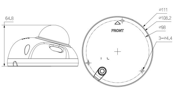 IP-видеокамера уличная 4Мп Dahua DH-IPC-HDBW3441FP-AS-0210B-S2 с микрофоном