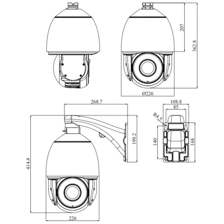 PTZ-видеокамера 4Мп RVi-2NCZ43530 (5.3-159)