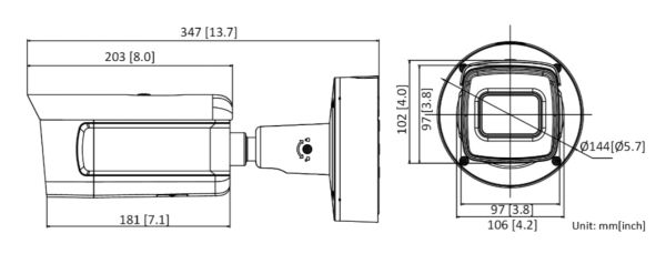 Интеллектуальная IP-видеокамера 4Мп HikVision DS-2CD5A46G1-IZHS (2.8-12 мм) с ИК-подсветкой до 50 м
