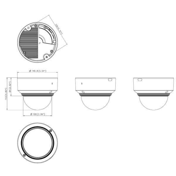 Купольная сетевая IP-видеокамера 2Мп Wisenet XND-L6080R (3.2-10 мм) Купольная сетевая IP-видеокамера 2Мп Wisenet XND-L6080R (3.2-10 мм)