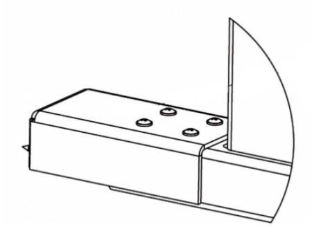 Накладка нижняя PERCo RF01 0-07 для стыковки дополнительной секции ограждения MB-15D