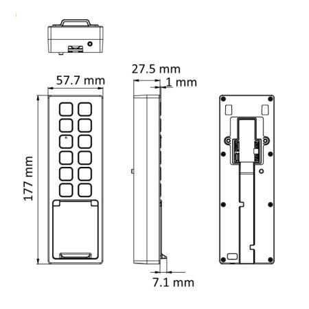 Биометрический терминал HikVision DS-K1T805EBFWX со считывателями отпечатков пальцев, карт EM, Wi-Fi и Bluetooth Биометрический терминал HikVision DS-K1T805EBFWX со считывателями отпечатков пальцев, карт EM, Wi-Fi и Bluetooth