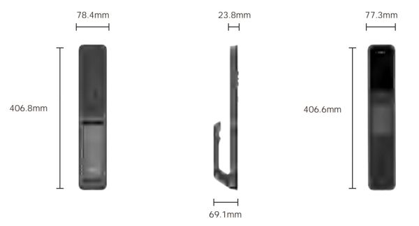 Электронный биометрический замок Kaadas Q9 FVP Black, Wi-Fi, распознавание лица, вен пальцев и отпечатков