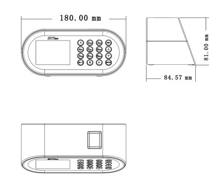 Биометрический терминал учёта рабочего времени ZKTeco D1, настольный