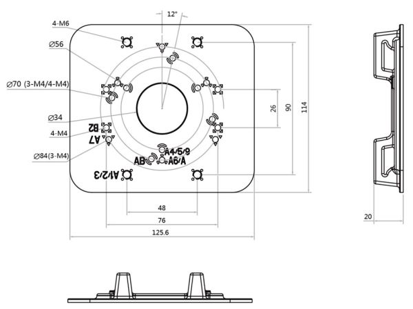 Крепление на столб DH-PFA152-E