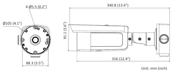 Антивандальная IP-видеокамера 5Мп HikVision DS-2CD3656G2T-IZS(C) (7-35 мм) с моторизированным вариофокальным объективом
