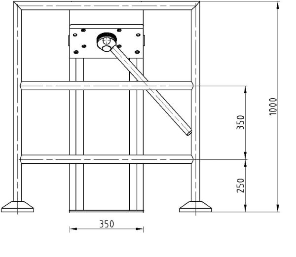 Двухштанговый турникет Gotschlich Compact 2-Arm INOX