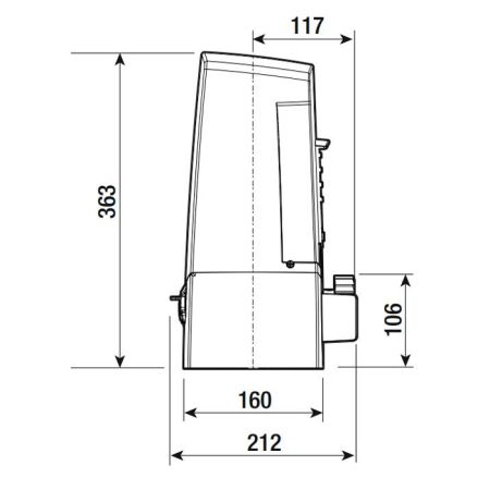 Скоростной привод 24 В Came BXV04AGF для откатных ворот до 400 кг