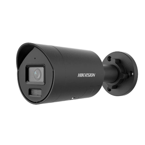 Сетевая IP-видеокамера ColorVu 4Мп HikVision DS-2CD2047G2H-LIU/SL (6 мм), черная с интеллектуальной гибридной подсветкой