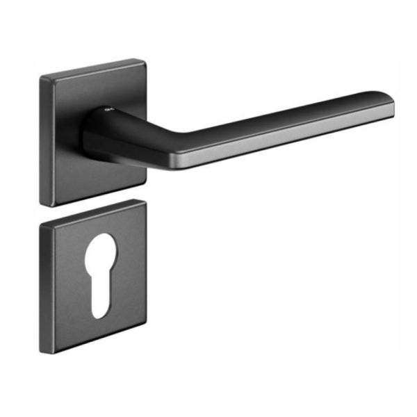 Комплект ручек dormakaba LUCE Р 02 LP14Y с накладкой под евроцилиндр Комплект ручек dormakaba LUCE Р 02 LP14Y с накладкой под евроцилиндр