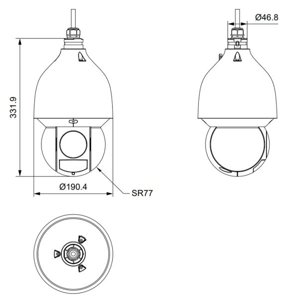 PTZ видеокамера 4Мп Dahua DH-SD5A432GB-HNR скоростная сетевая, с оптическим 32x увеличением и ИИ