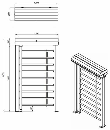 Калитка полноростовая моторизованная Came Guardian Gate PSSGSА