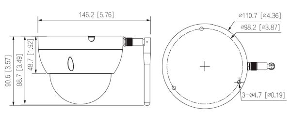 IP-видеокамера уличная 4Мп Dahua DH-IPC-HDBW1430DEP-SW-0360B с ИК-подсветкой до 30м и Wi-Fi