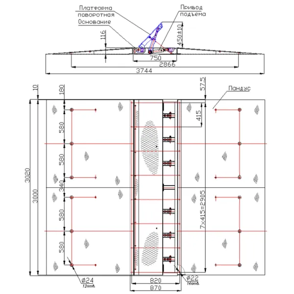 Дорожный блокиратор Silar ПЗП 3000 ГН гидравлический, накладной