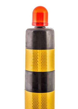 Столбик гибкий черный 750 мм с квадратным съемным основанием