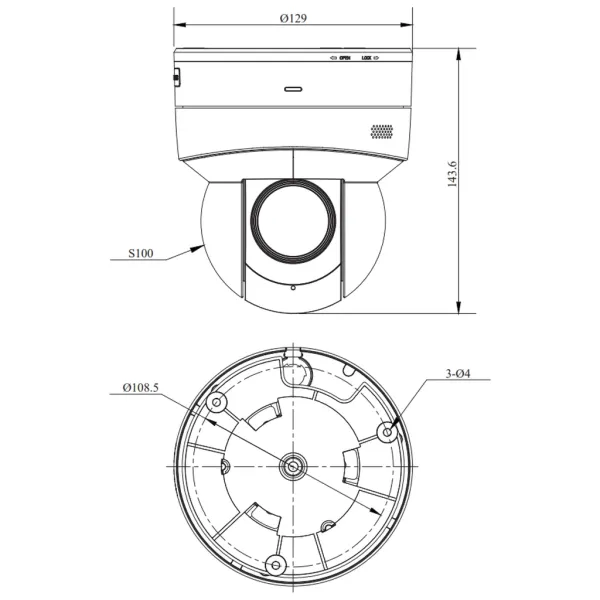 PTZ-видеокамера 5Мп RVi-2NCR54505 (2.7-13.5) white white поворотная компактная