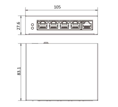 Неуправляемый 4-портовый PoE-коммутатор HiWatch DS-S504GP