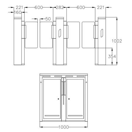 Турникет распашной Avix Delta S (AV.SG.6621C)